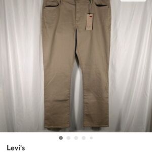 New Levis 512 Jeans Womens 20W Brown Denim Perfectly Shaping Straight Leg Cotton